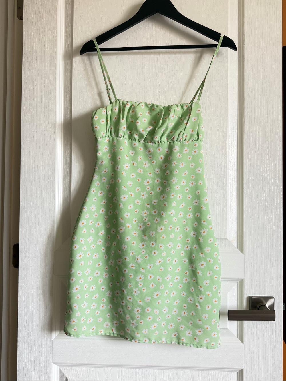 Tiger Mist Pastel Green Daisy Mini Dress